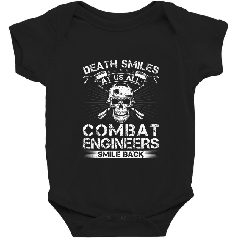 Death Smiles At Us All Combat Engineers Smile Back Veteran Premium Baby Bodysuit by Tiktify | Artistshot