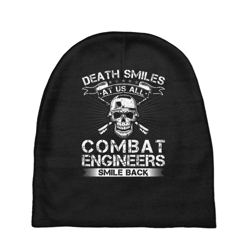 Death Smiles At Us All Combat Engineers Smile Back Veteran Premium Baby Beanies by Tiktify | Artistshot