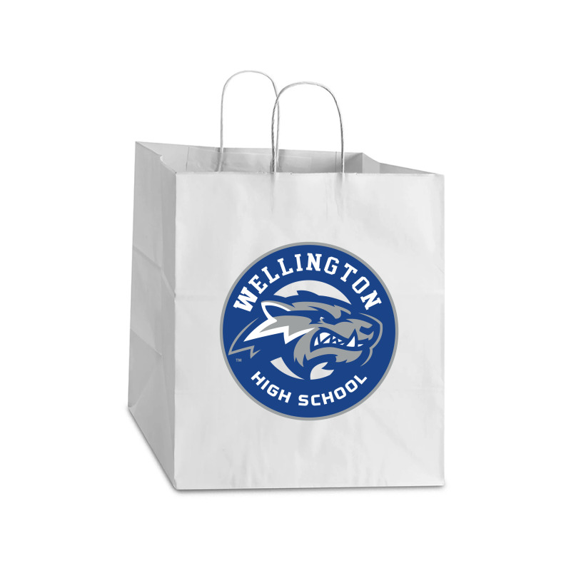 Wellington High School Take Out Paper Bag - 14 X 10 X 15 1/2 | Artistshot