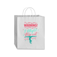 Warning! I Might Flip Out At Any Moment Funny Gymnast Girl Traveler Paper Bag -13 X 6 X 15 3/4 | Artistshot