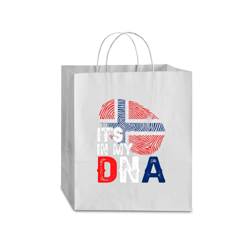 It's In My Dna Norway Flag Fingerprint Patriotic Premium Traveler Paper Bag -13 x 6 x 15 3/4 by Tiktify | Artistshot