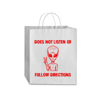 Does Not Listen Or Follow Directions Traveler Paper Bag -13 X 6 X 15 3/4 | Artistshot