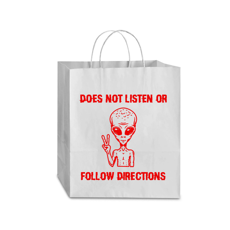 Does Not Listen Or Follow Directions Traveler Paper Bag -13 X 6 X 15 3/4 | Artistshot