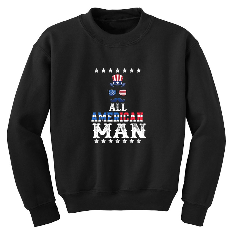 All American Man 4th Of July T Shirt Mans Sunglasses Youth Sweatshirt | Artistshot