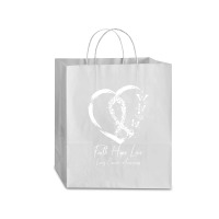 White Ribbon Faith Hope Love Support Lung Cancer Awareness Traveler Paper Bag -13 X 6 X 15 3/4 | Artistshot