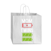 Mom Low Battery Twins Full Batteries Funny Gift For Twin Mama Vogue Paper Bag - 16 X 6 X 12 | Artistshot