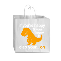 T Rex Clap Your Hands Classic Vogue Paper Bag - 16 X 6 X 12 | Artistshot