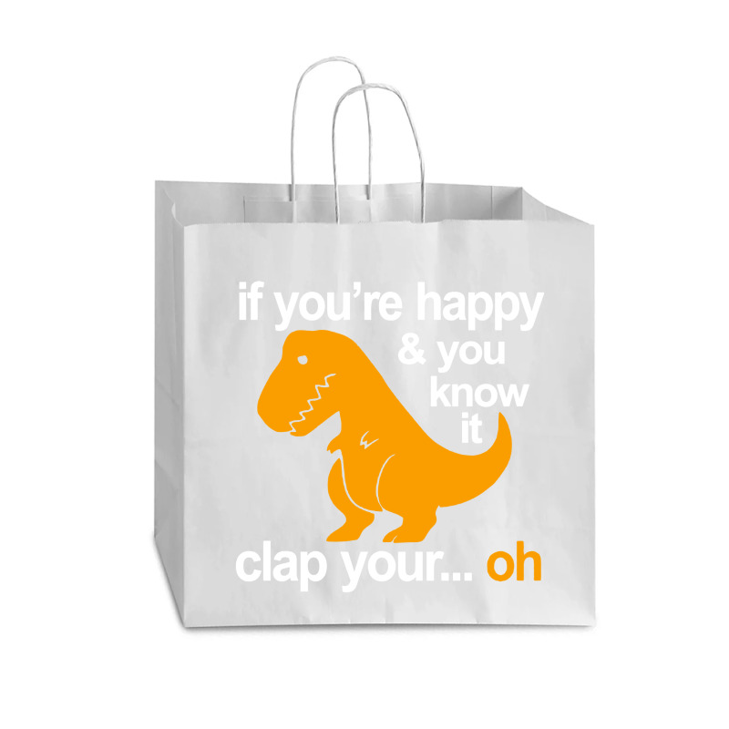 T Rex Clap Your Hands Classic Vogue Paper Bag - 16 X 6 X 12 | Artistshot