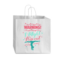 Warning! I Might Flip Out At Any Moment Funny Gymnast Girl Vogue Paper Bag - 16 X 6 X 12 | Artistshot