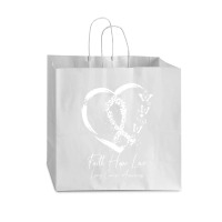 White Ribbon Faith Hope Love Support Lung Cancer Awareness Vogue Paper Bag - 16 X 6 X 12 | Artistshot