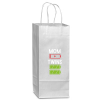 Mom Low Battery Twins Full Batteries Funny Gift For Twin Mama Wine Paper Bag - 5 1/2 X 3 1/4 X 13 | Artistshot