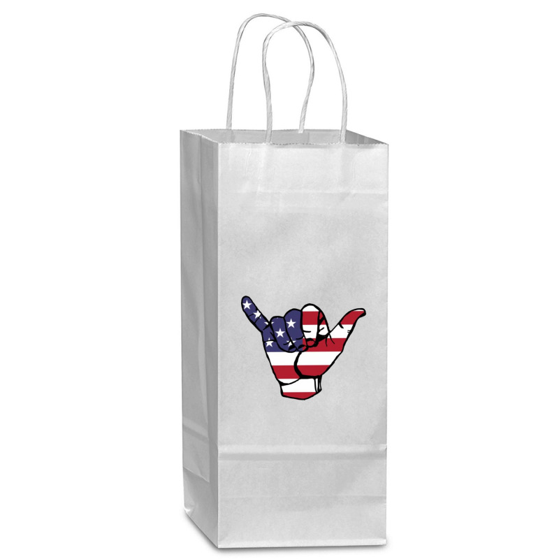 American Flag Wine Paper Bag - 5 1/2 X 3 1/4 X 13 | Artistshot