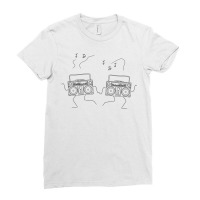 Pair Of Old School Radios Ladies Fitted T-shirt | Artistshot