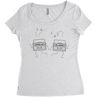 Pair Of Old School Radios Women's Triblend Scoop T-shirt | Artistshot