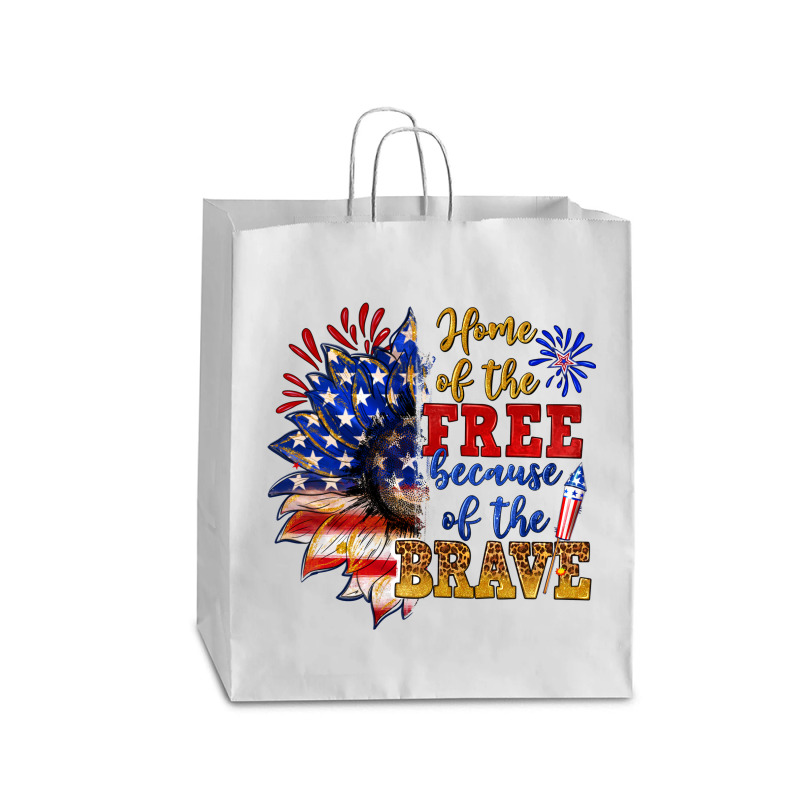 Home Of The Free Because Of The Brave Queen Paper Bag - 16 X 6 X 19 1/4 | Artistshot