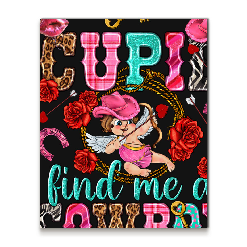 Cupid Find Me A Cowboy Metal Print Vertical | Artistshot