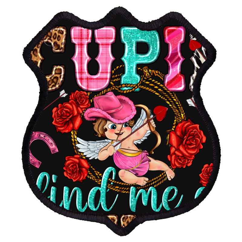 Cupid Find Me A Cowboy Shield Patch | Artistshot