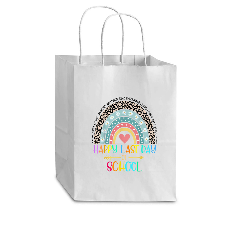 Happy Last Day Of School Teacher Student Graduation Rainbow 357 Cub Paper Bag - 8 X 4 1/2 X 10 1/4 | Artistshot