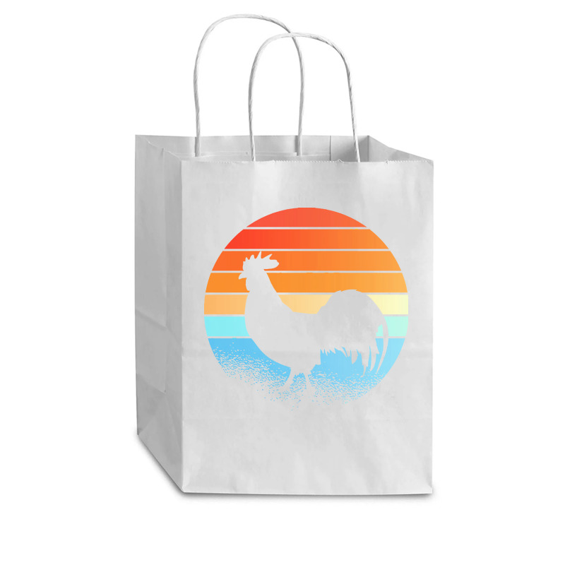 Sunset Rooster T  Shirt Sunset Rooster Gift Ideas T  Shirt Cub Paper Bag - 8 X 4 1/2 X 10 1/4 | Artistshot