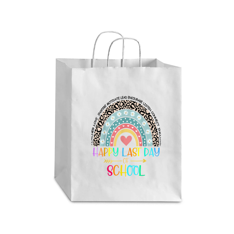 Happy Last Day Of School Teacher Student Graduation Rainbow 357 Debie Paper Bag - 10 X 5 X 13 | Artistshot