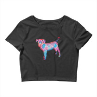 A Cute Black Mixed Breed Pupp Crop Top | Artistshot