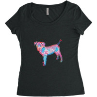 A Cute Black Mixed Breed Pupp Women's Triblend Scoop T-shirt | Artistshot