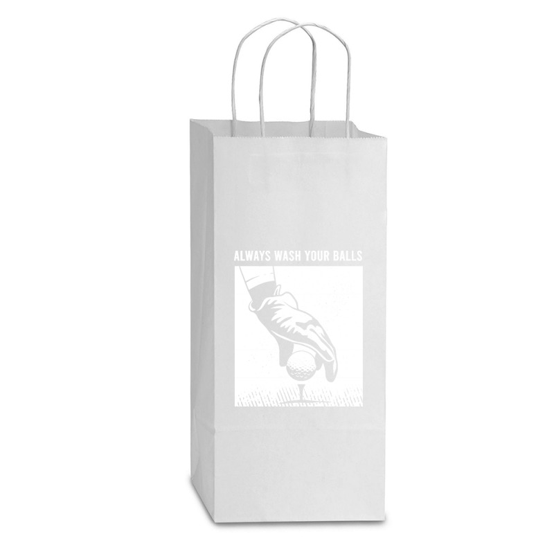 Golf Player T  Shirt Funny Golf Clothing For A Golf Player Double Wine Paper Bag - 6 1/2 X 3 1/2 X 12 3/8 | Artistshot