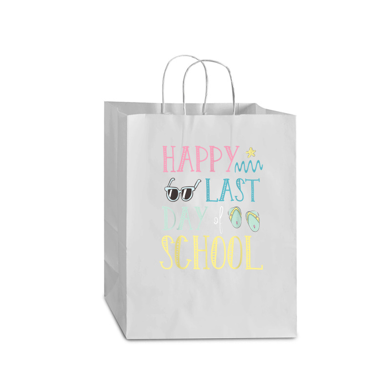 Happy Last Day Of School Flip Flops Glasses Summer Teacher Mart Paper Bag -13 X 7 X 17 | Artistshot