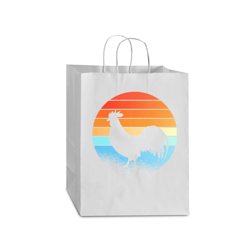 Sunset Rooster T  Shirt Sunset Rooster Gift Ideas T  Shirt Mart Paper Bag -13 X 7 X 17 | Artistshot