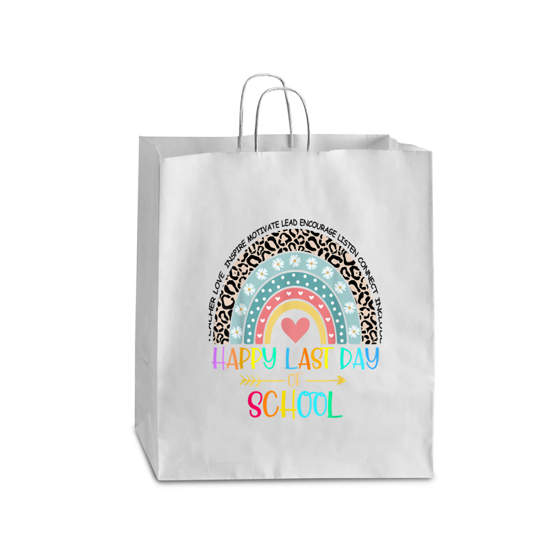 Happy Last Day Of School Teacher Student Graduation Rainbow 357 Queen Paper Bag - 16 X 6 X 19 1/4 | Artistshot