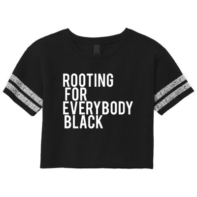 Rooting For Everybody Black Scorecard Crop Tee Designed By Feniavey