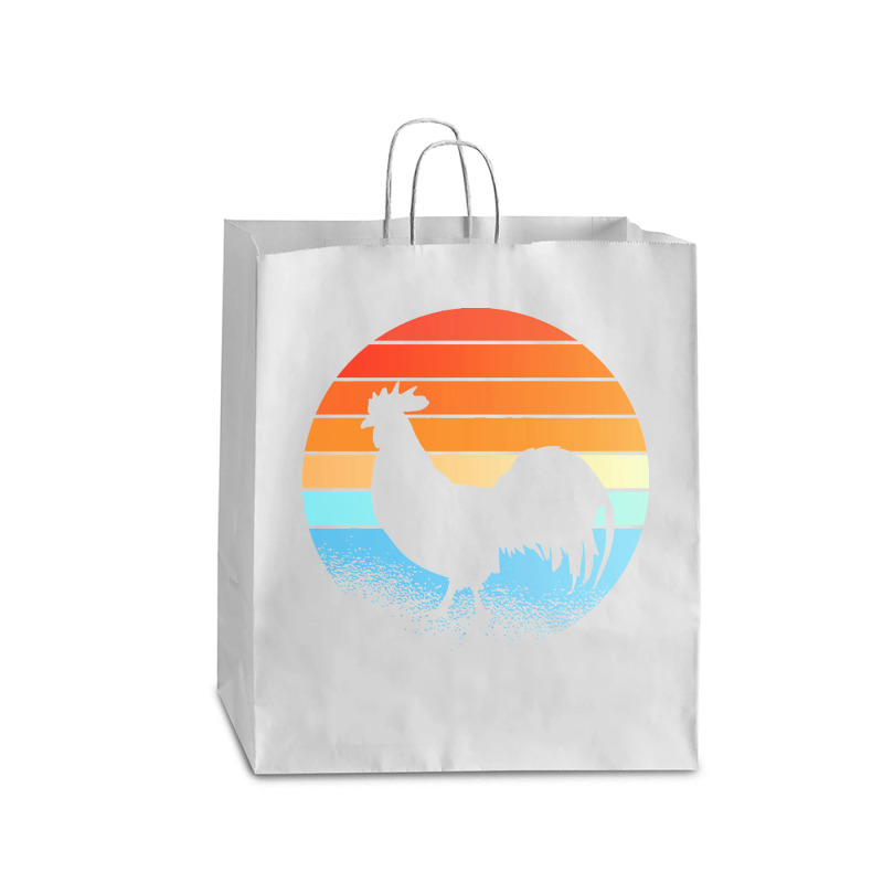 Sunset Rooster T  Shirt Sunset Rooster Gift Ideas T  Shirt Queen Paper Bag - 16 X 6 X 19 1/4 | Artistshot