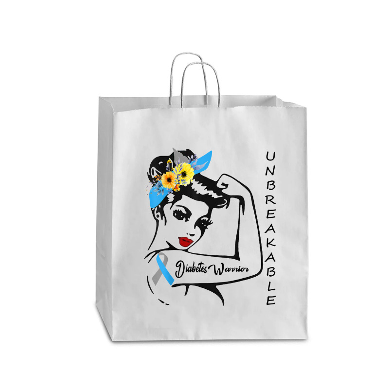 Diabetes Warrior Awareness Diabetic Queen Paper Bag - 16 x 6 x 19 1/4 by yuyurumpung | Artistshot