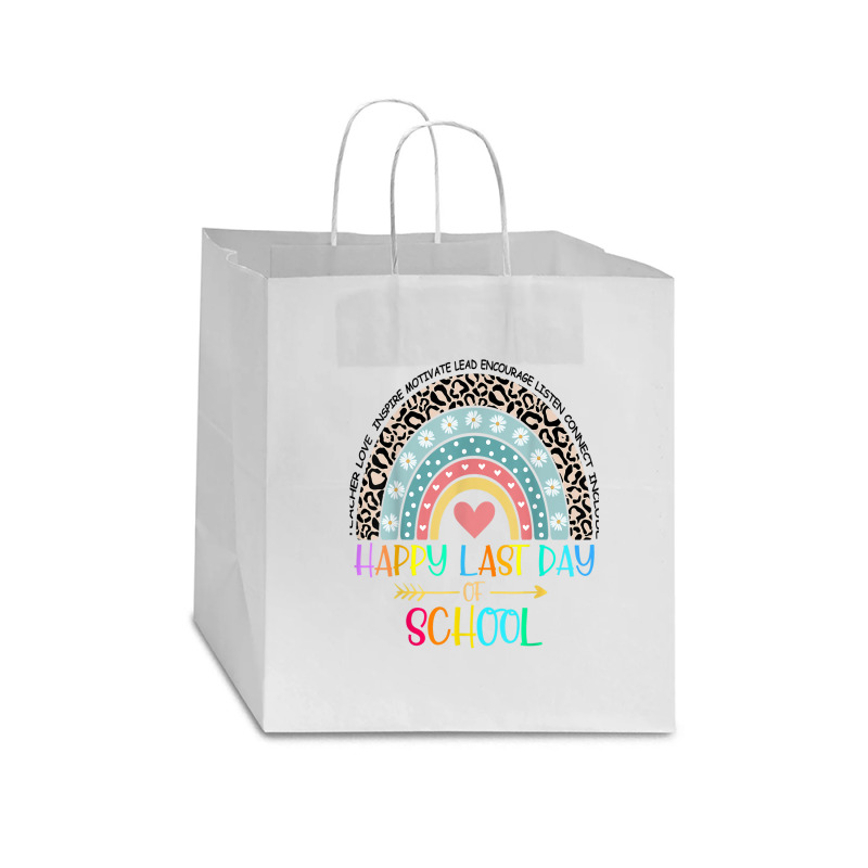 Happy Last Day Of School Teacher Student Graduation Rainbow 357 Star Paper Bag - 13 X 7 X 13 | Artistshot