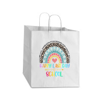 Happy Last Day Of School Teacher Student Graduation Rainbow 357 Take Out Paper Bag - 14 X 10 X 15 1/2 | Artistshot