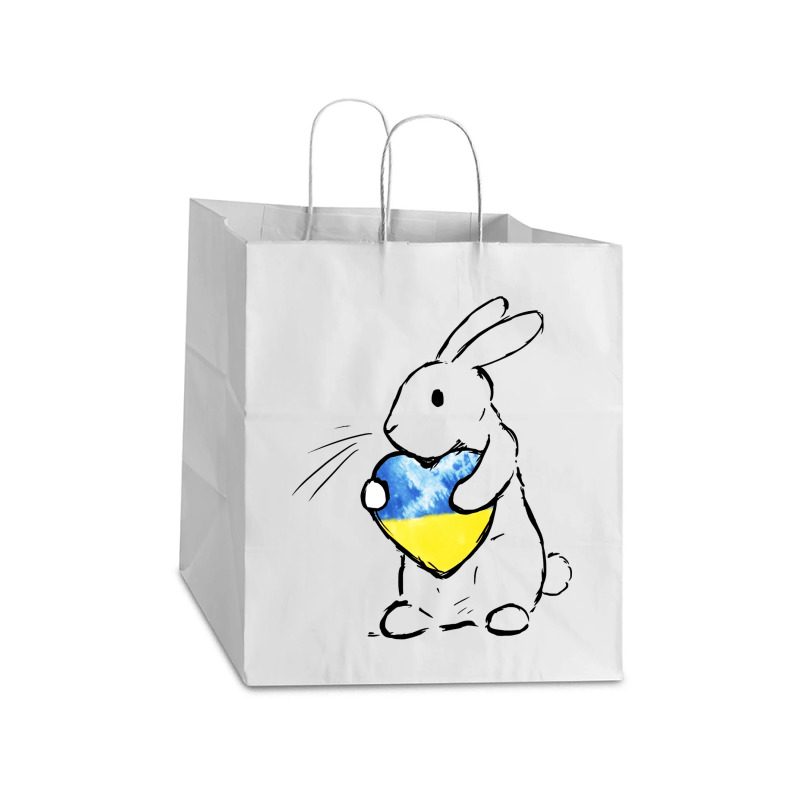 Bunny Take Out Paper Bag - 14 X 10 X 15 1/2 | Artistshot