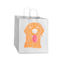 Golden Retriever T Shirt Happy Golden Take Out Paper Bag - 14 X 10 X 15 1/2 | Artistshot