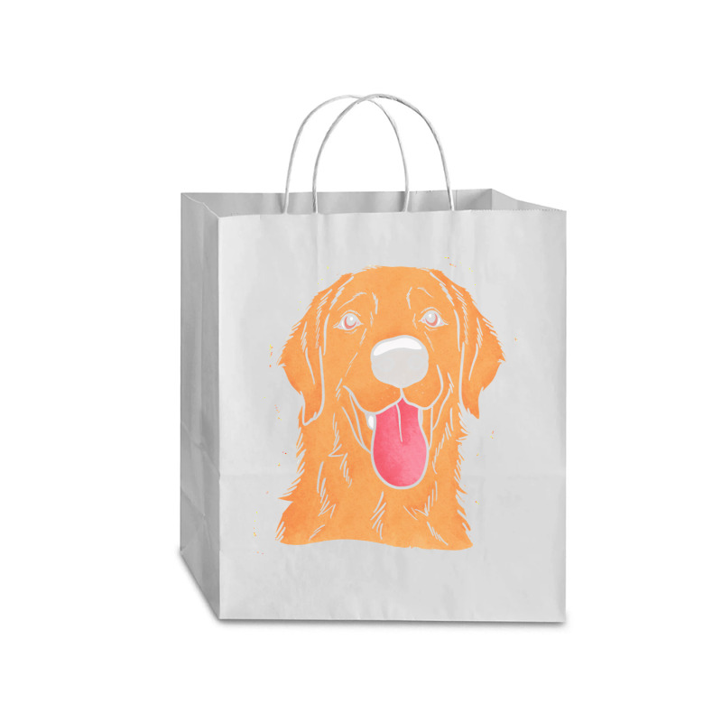 Golden Retriever T Shirt Happy Golden Traveler Paper Bag -13 X 6 X 15 3/4 | Artistshot