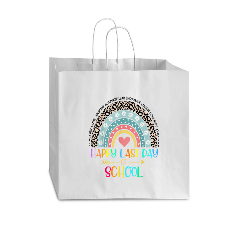 Happy Last Day Of School Teacher Student Graduation Rainbow 357 Vogue Paper Bag - 16 X 6 X 12 | Artistshot