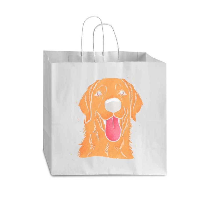 Golden Retriever T Shirt Happy Golden Vogue Paper Bag - 16 X 6 X 12 | Artistshot