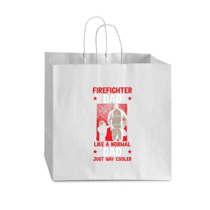 Mens Fireman Dad Father Fathers Day Firefighter Vogue Paper Bag - 16 X 6 X 12 | Artistshot