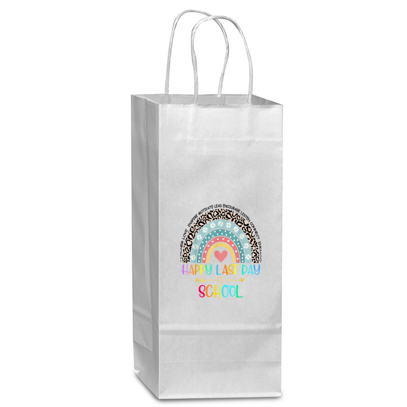 Happy Last Day Of School Teacher Student Graduation Rainbow 357 Wine Paper Bag - 5 1/2 X 3 1/4 X 13 | Artistshot