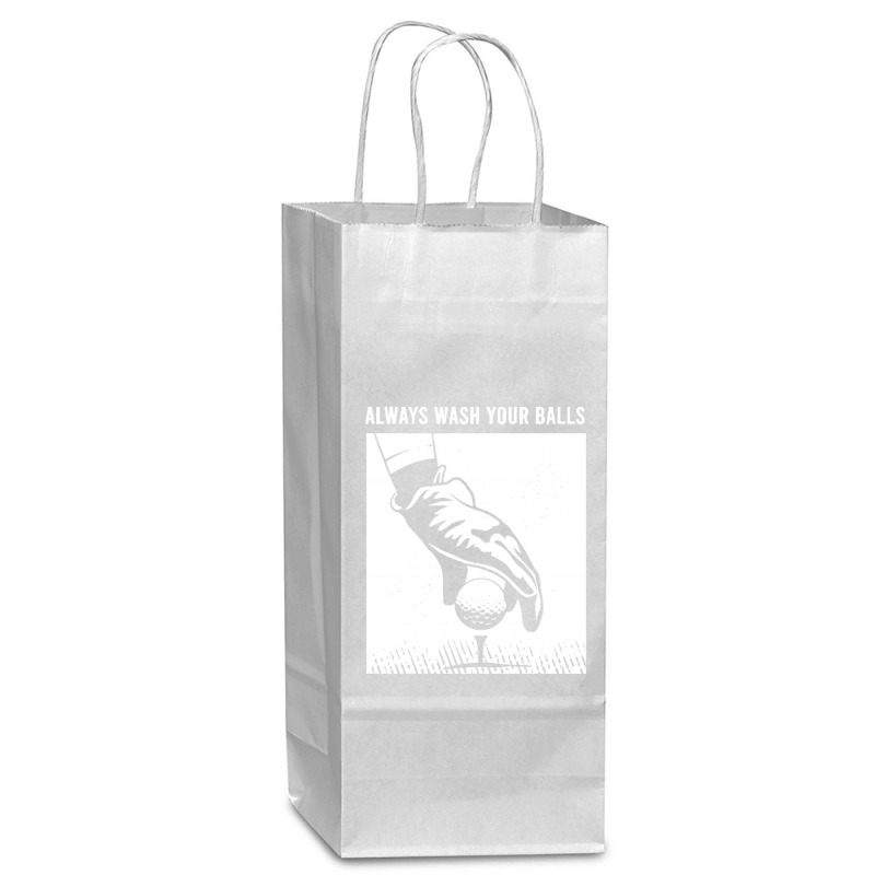 Golf Player T  Shirt Funny Golf Clothing For A Golf Player Wine Paper Bag - 5 1/2 X 3 1/4 X 13 | Artistshot