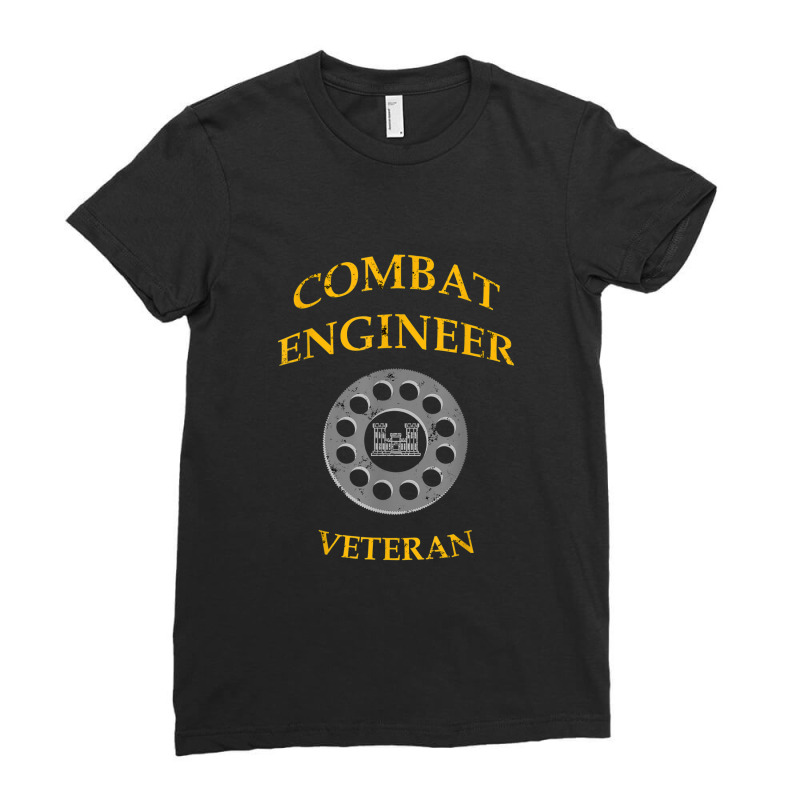 Army Combat Engineer Veteran Funny Engineering Ladies Fitted T-Shirt by YenNgoc | Artistshot