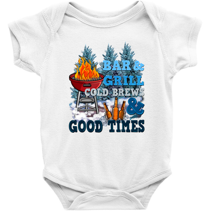 Bar And Grill Cold Brews And Good Times Baby Bodysuit by NancyCooperArtShop | Artistshot