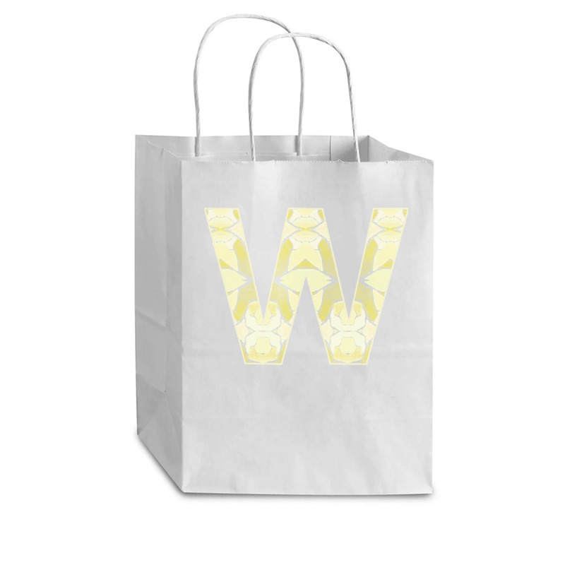 Letter W T  Shirt Letter W Monogram Olive Green Abstract Pattern Paint Cub Paper Bag - 8 X 4 1/2 X 10 1/4 | Artistshot