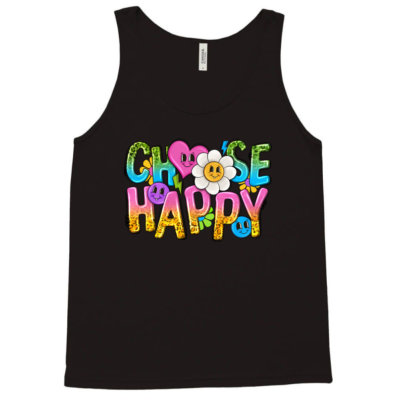 Choose Happy With Smile Tank Top | Artistshot