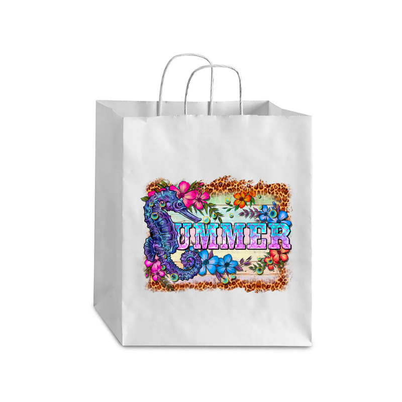 Seahorse Summer Debie Paper Bag - 10 X 5 X 13 | Artistshot