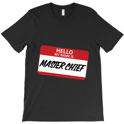 Hello My Name Is Master Chief Fun Name Tag Design For Mcpos Premium T-shirt Designed By Tiktify