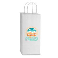 Maldives Liquid Sunshine Summer Vibes Maldives Vacation T Shirt Double Wine Paper Bag - 6 1/2 X 3 1/2 X 12 3/8 | Artistshot